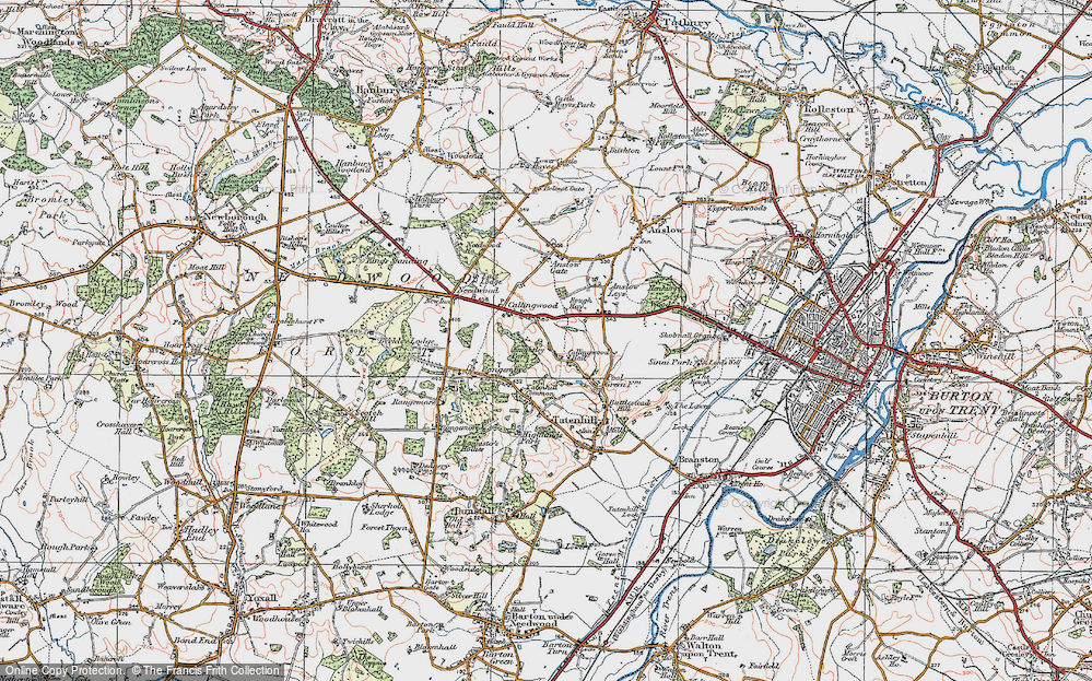 Old Map of Callingwood, 1921 in 1921