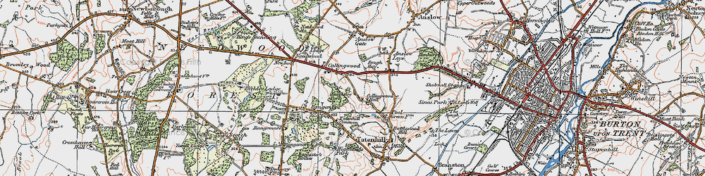 Old map of Callingwood in 1921