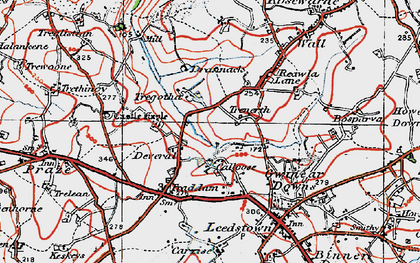 Old map of Bezurrel in 1919