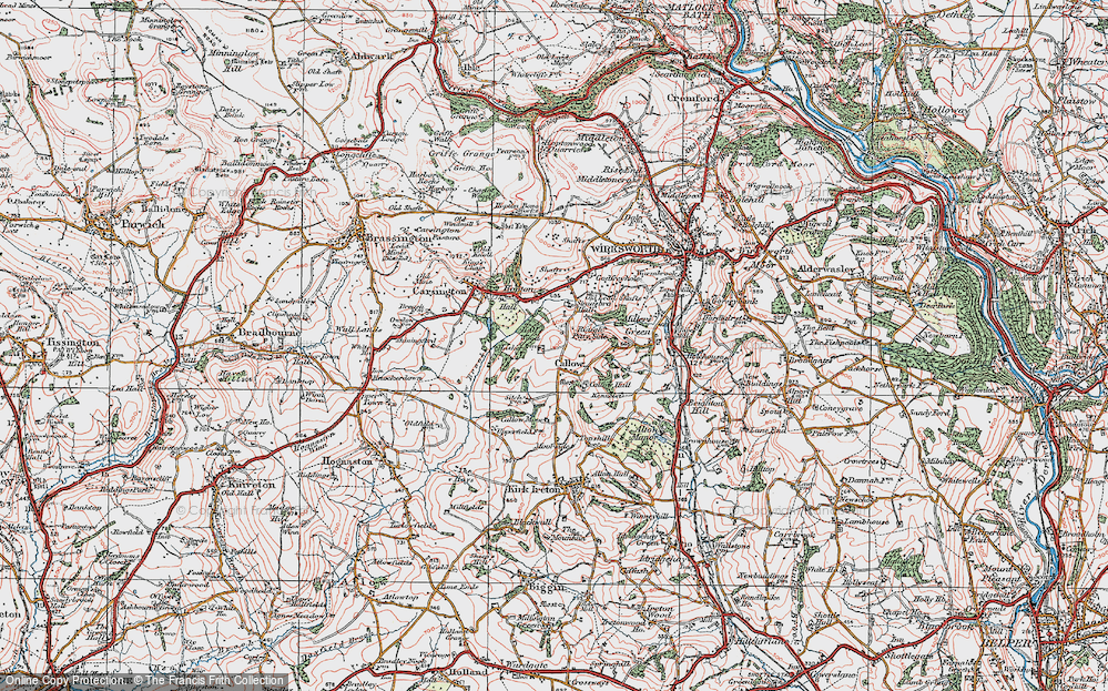 Old Map of Callow, 1921 in 1921