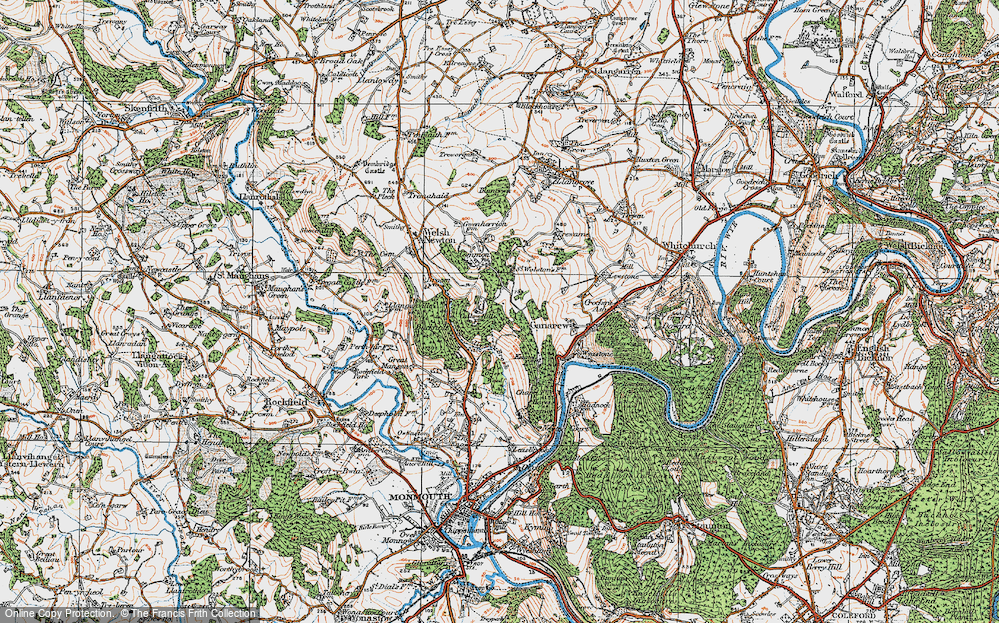 Old Map of Callow Hill, 1919 in 1919