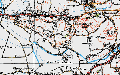Old map of Ben Knowle Hill in 1919