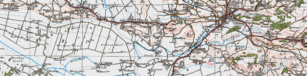 Old map of Ben Knowle Hill in 1919