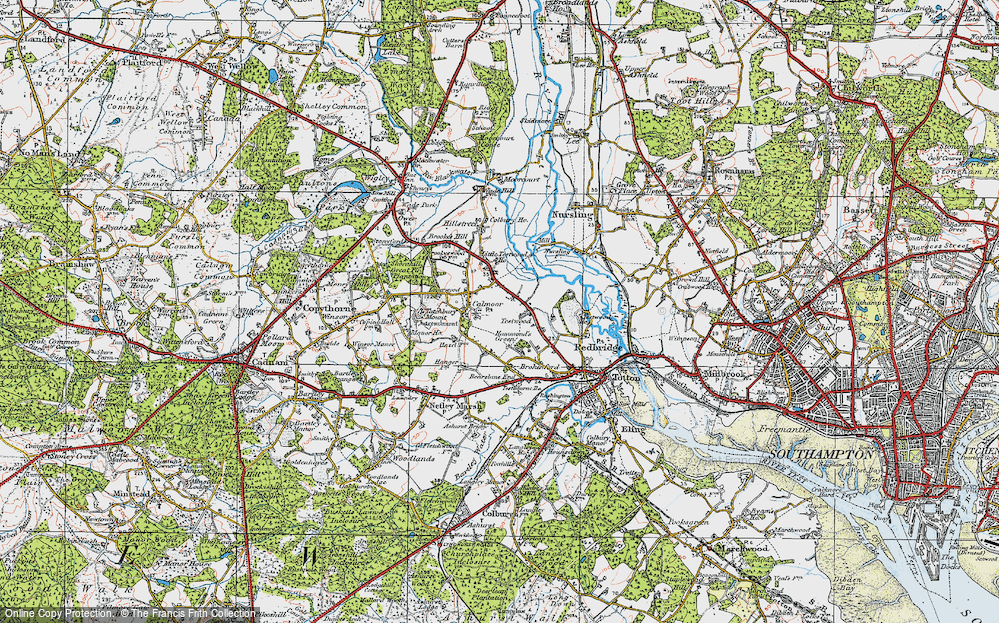 Old Map of Calmore, 1919 in 1919