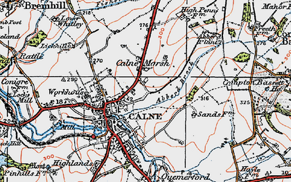 Old map of Abberd Brook in 1919