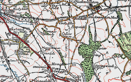Old map of Calow Green in 1923