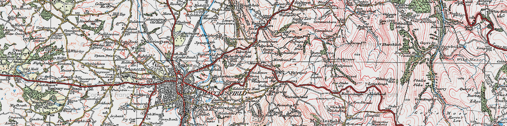 Old map of Calrofold in 1923