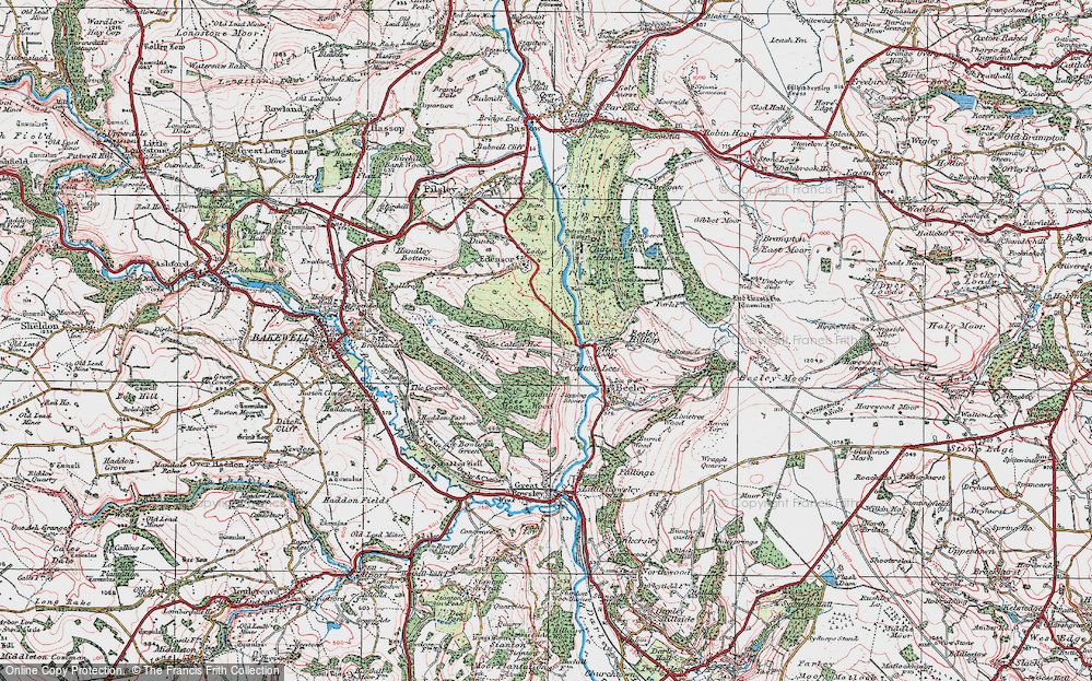 Old Map of Calton Lees, 1923 in 1923