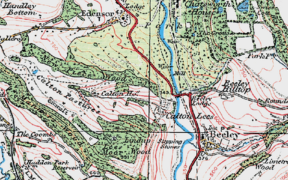 Old map of Calton Lees in 1923