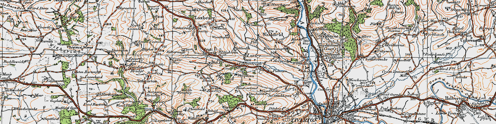 Old map of Leigh Barton in 1919