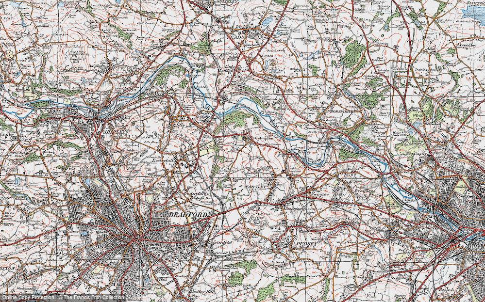 Old Map of Calverley, 1925 in 1925