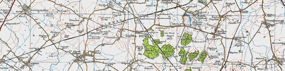 Old map of Calvert in 1919