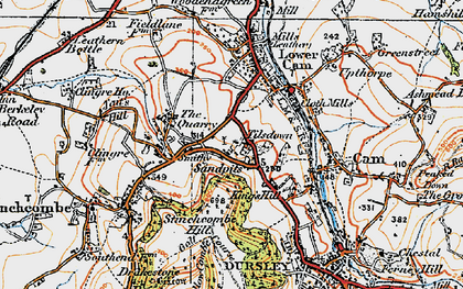 Old map of Cam in 1919