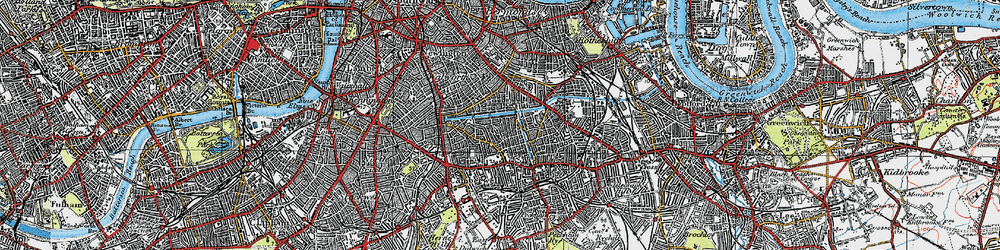 Old map of Camberwell in 1920