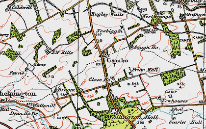 Old map of Wallington in 1925