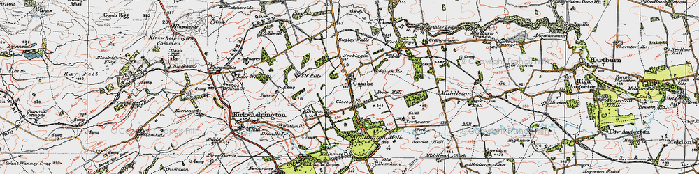 Old map of Cambo in 1925