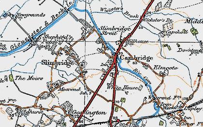 Old map of Cambridge in 1919