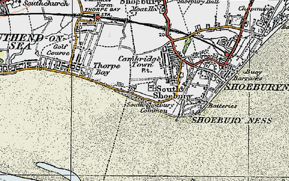 Old map of Cambridge Town in 1921