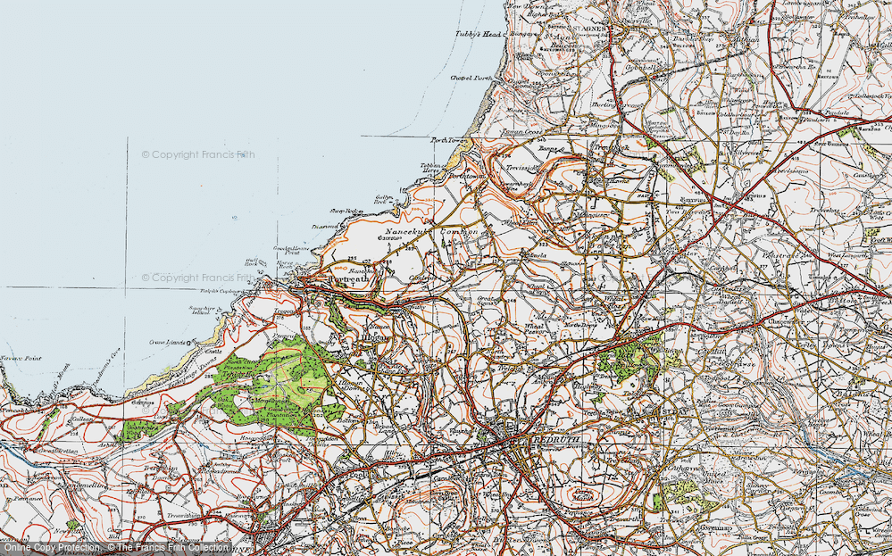 Historic Ordnance Survey Map of Cambrose, 1919