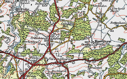 Old map of Whitsunden in 1921