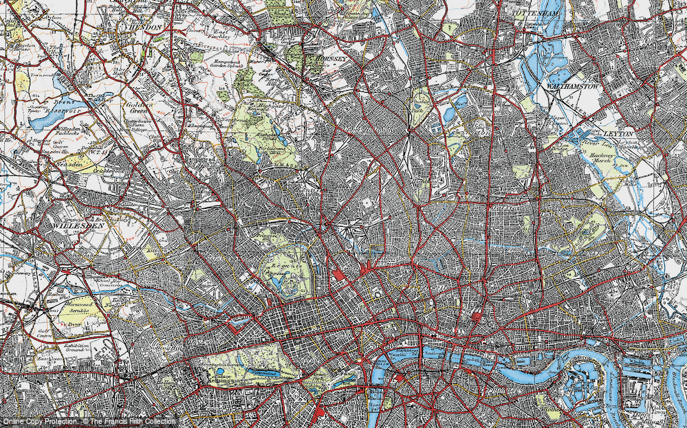 Old Map of Camden Town, 1920 in 1920