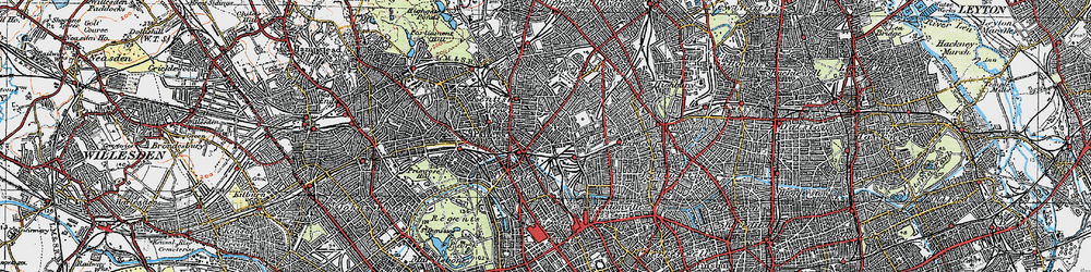 Old map of Camden Town in 1920