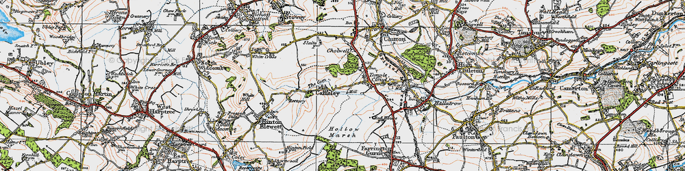 Old map of Cameley in 1919