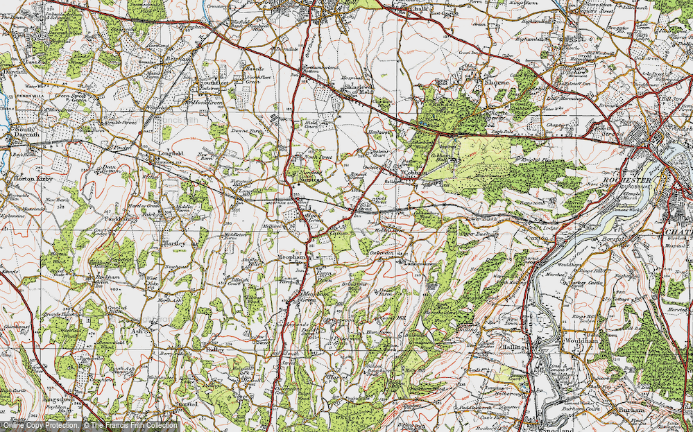 Old Map of Camer, 1920 in 1920