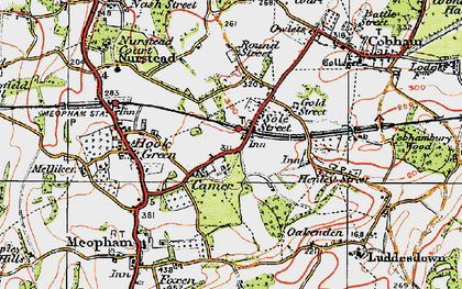 Old map of Camer in 1920