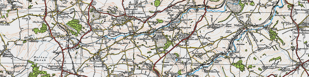 Old map of Camerton in 1919