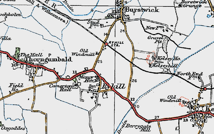 Old map of Camerton in 1924