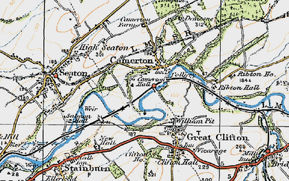 Old map of Camerton in 1925