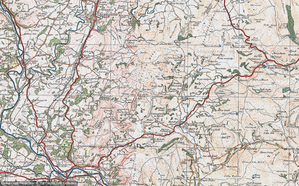 Old Map of Camnant, 1920 in 1920