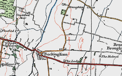 Old map of Broughton Clays in 1923