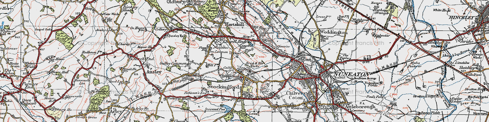 Old map of Camp Hill in 1920