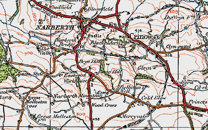 Old map of Bryn Hill in 1922
