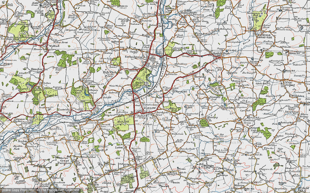 Old Map of Campions, 1919 in 1919
