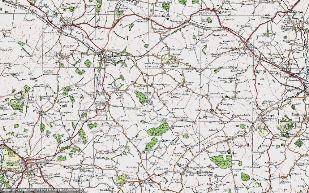 Old Map of Camps End, 1920 in 1920
