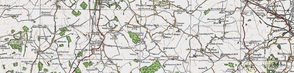 Old map of Camps End in 1920