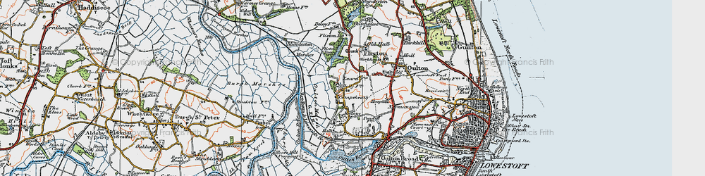 Old map of Camps Heath in 1922