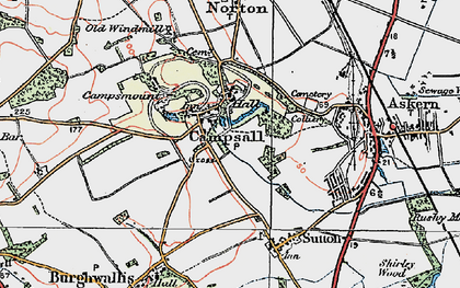 Old map of Campsall in 1923