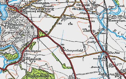Old map of Campsfield in 1919