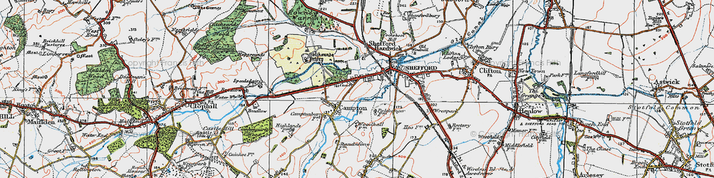Old map of Campton in 1919