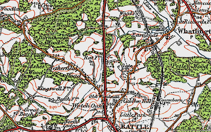 Old map of Burnthouse Wood in 1921