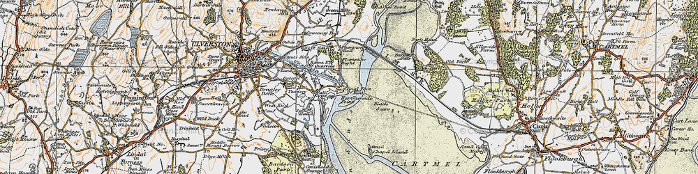 Old map of Leven Viaduct in 1925