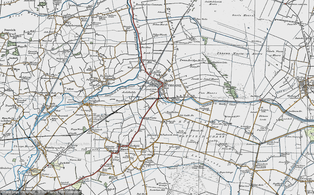Old Map of Canal Side, 1923 in 1923