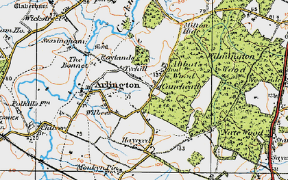 Old map of Abbot's Wood in 1920