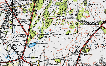 Old map of Canford Heath in 1919