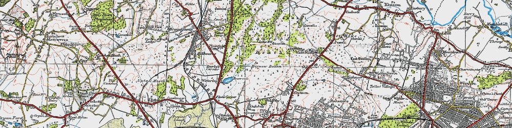 Old map of Canford Heath in 1919