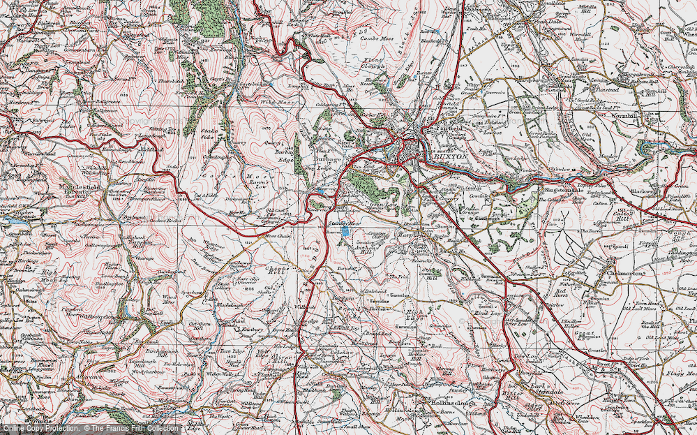 Old Map of Historic Map covering Leap Edge in 1923